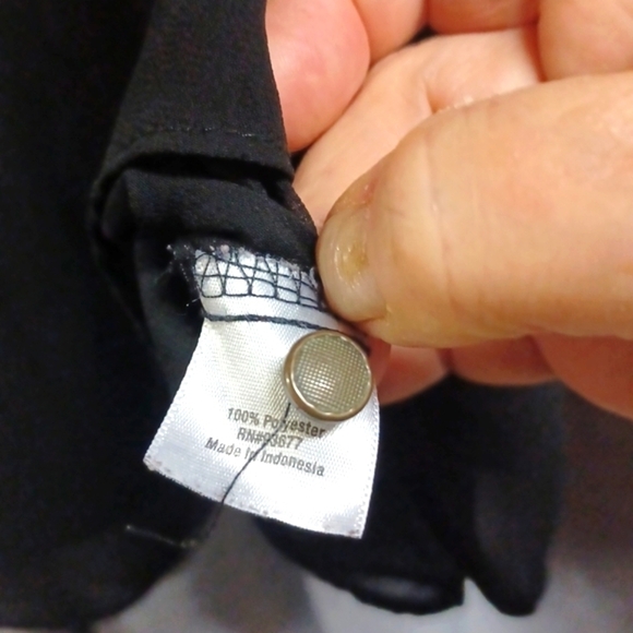 🙋A.N.A. sheer black blouse, button down front design S XL good condition - Picture 3 of 10